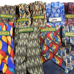 Designer Mens Tie Lot of 9 Vintage Jerry Garcia